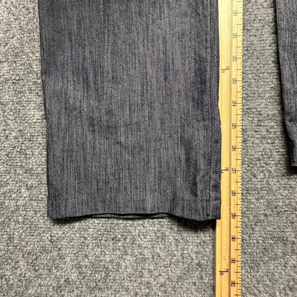Lee Secretly Shapes Straight‎ Leg Mid Rise Pants 10 Short Gray Stretch